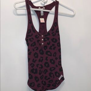 Leopard print racer back tank